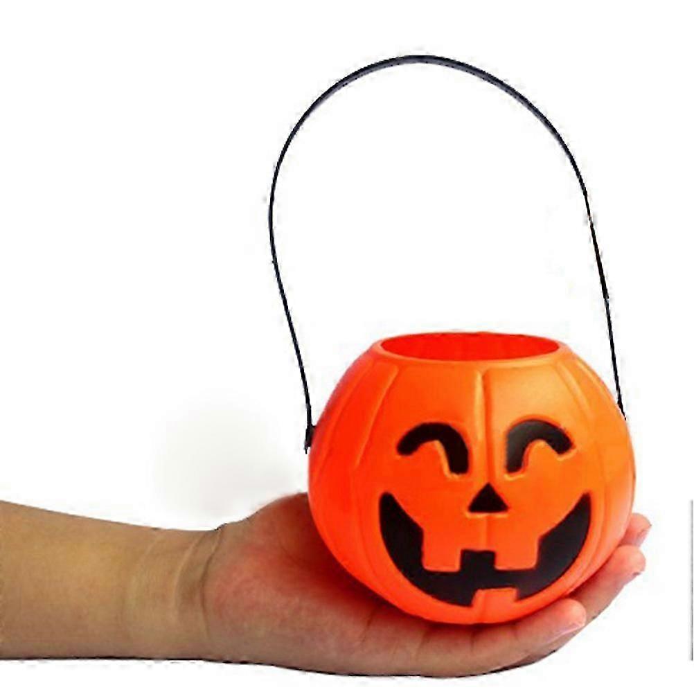 5Pcs Plastic Pumpkin Candy Holder for Halloween
