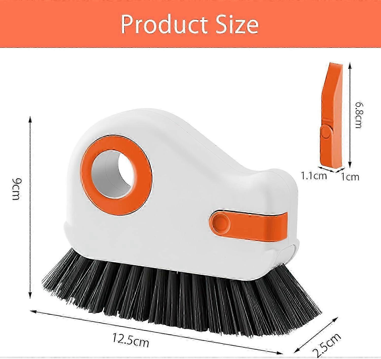 Stiff Bristle + Scraper Groove Brush