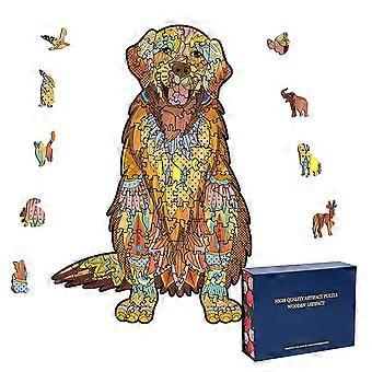 Animal Shaped Wooden Jigsaw Puzzle 200 Pieces Basswood Dog Design for Adults and Kids Gift