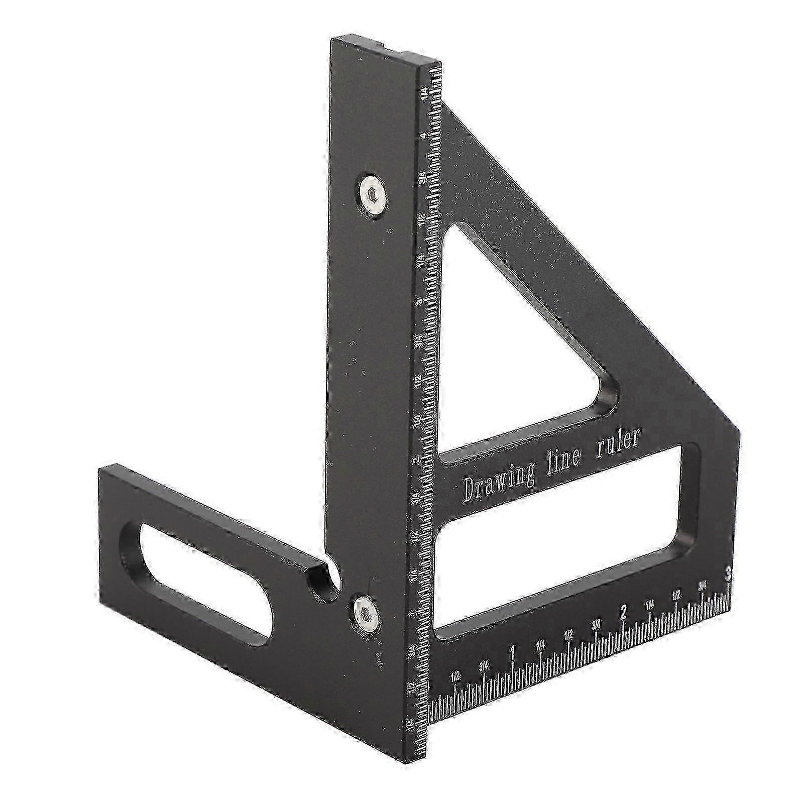 45 90 Degree Anodized Aluminum Triangular Ruler