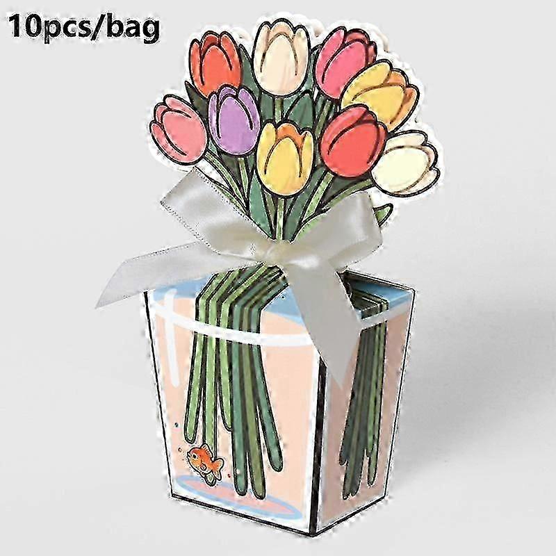 Floral Tulip Rose Card Boxes