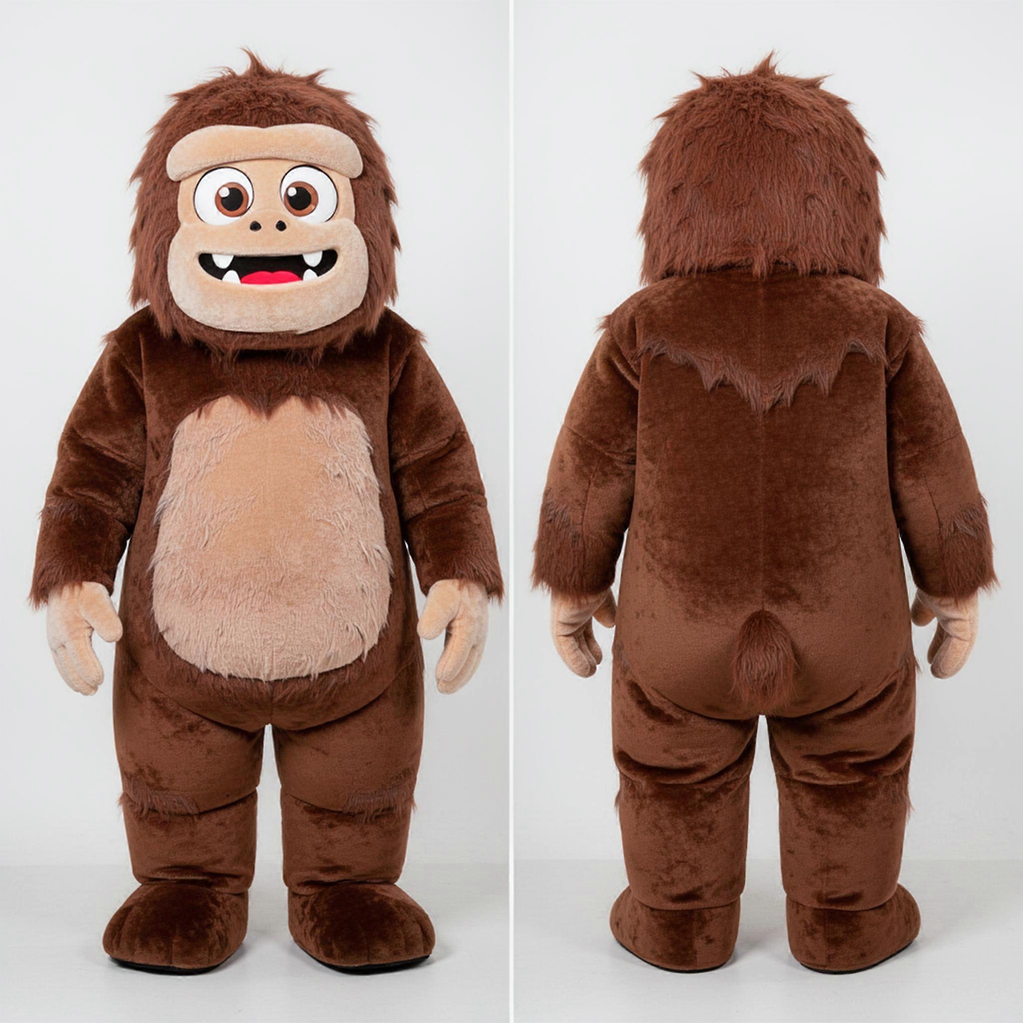 MASTICOT Chocolate Brown Cartoon Yeti Mascot