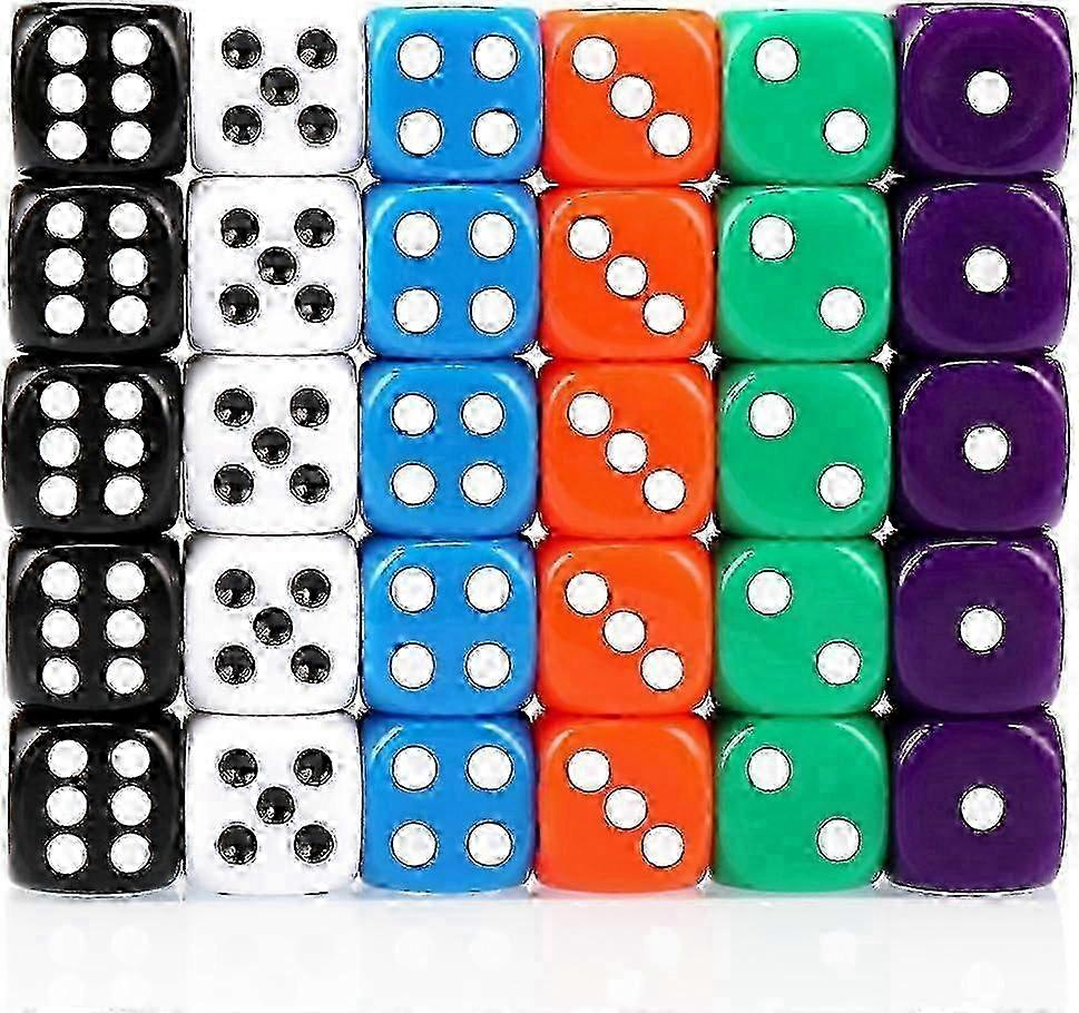 30x 16mm Rounded Spot Dice Set