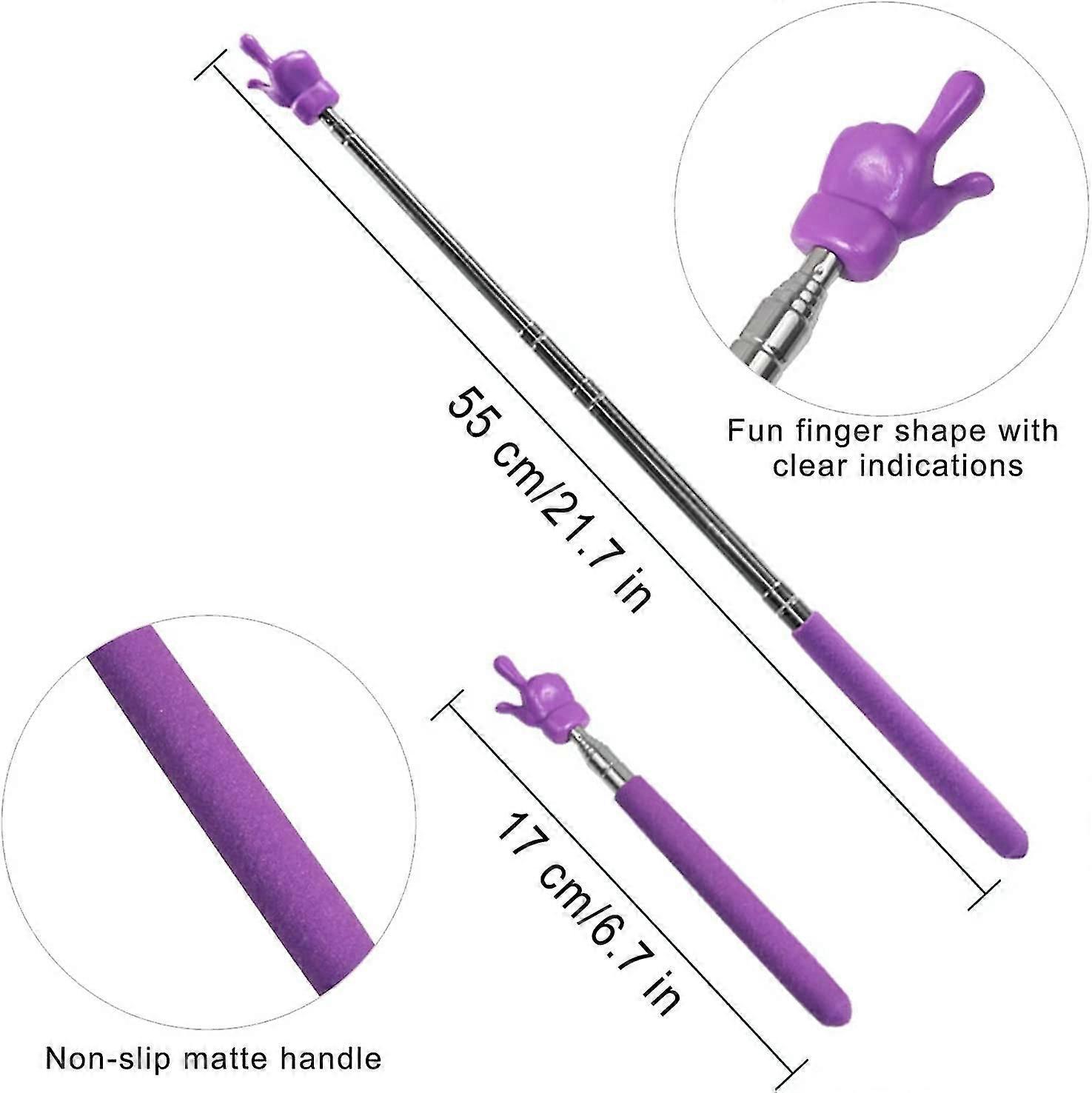 4pcs Telescopic Teachers Pointer, Mini Hand Pointers Finger Pointer Stick Finger Pointer For School Kindergarten Teacher