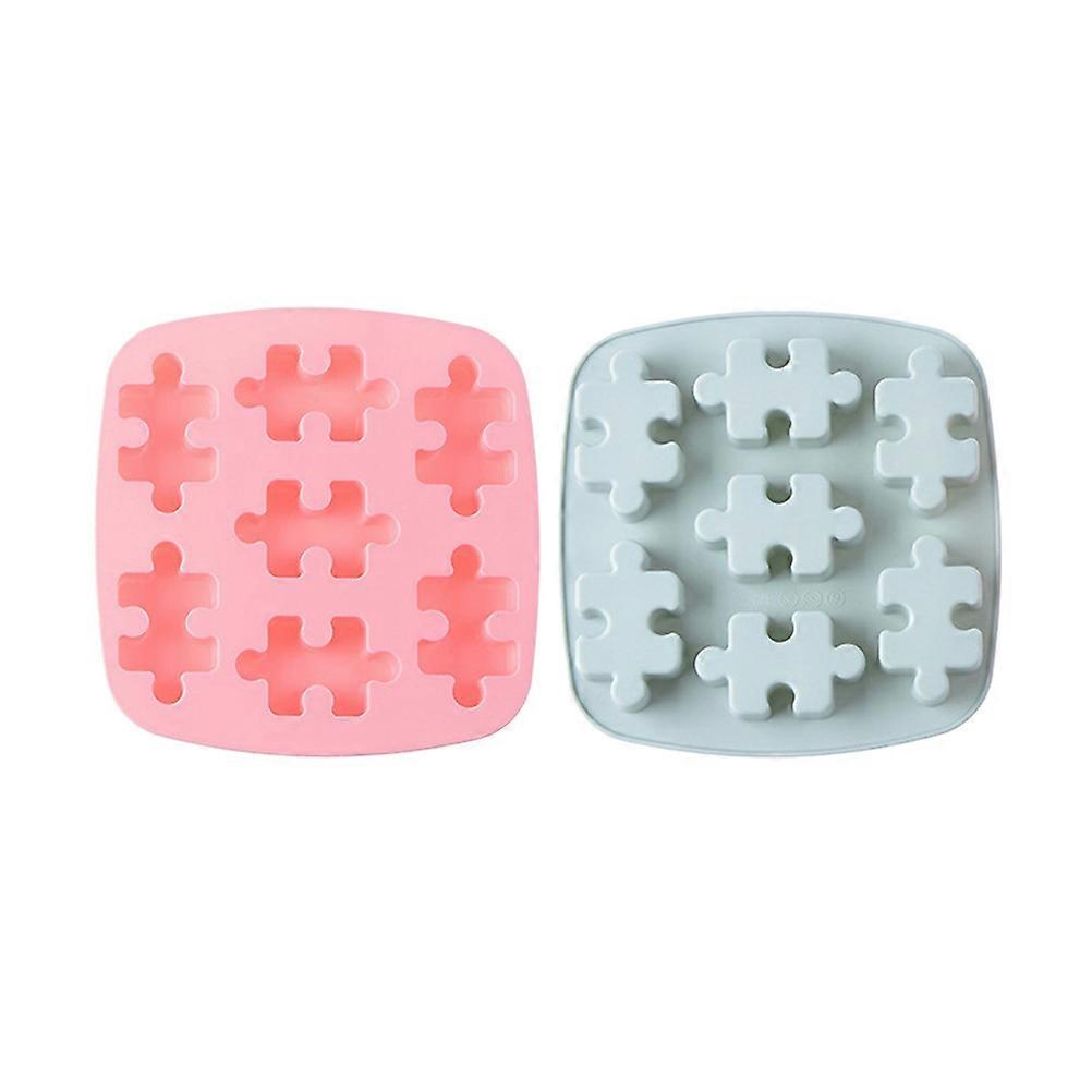 Puzzle Silicone Mold Ice Cube Tray for Creative Ice Cube Making 2Pcs