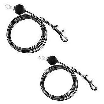 2 Set Gym Adjustable Cable Wire Rope Heavy Duty Steel Replacement Parts for Home Gym Fitness Cable, 2Meters & 3Meters-SFYGV