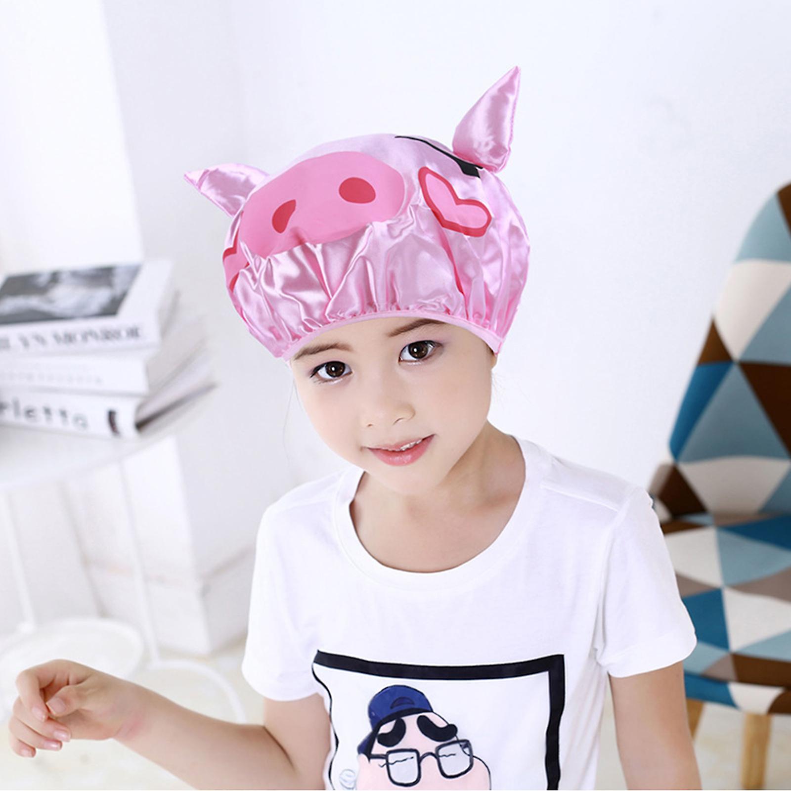 Shower Cap Double Layer Waterproof Cute Washing Cap Children's Bath Cap ...