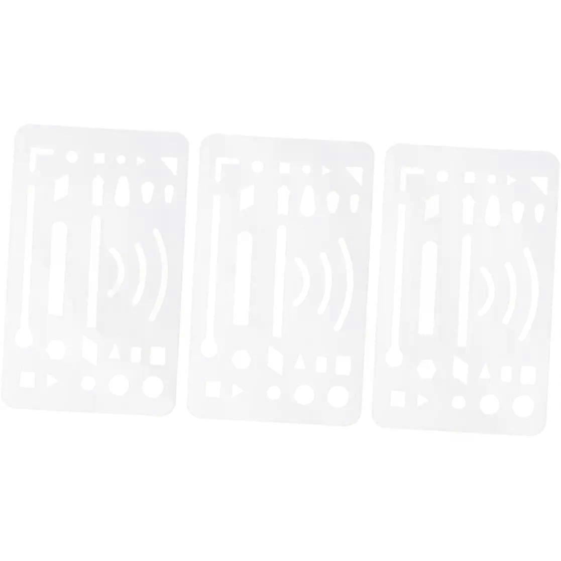 3pcs Plastic Eraser Shield for Precision Erasing Drawing Template