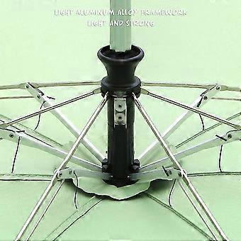 Female Folding Rain Parasol Half Fold Sun Umbrella Solid Color for Rain Men and Women Balcony@ff