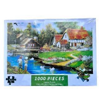 Weekend Fishing 1000 Piece Jigsaw Puzzle for Adults, Detailed Fishing Artwork and Family Fun Activity