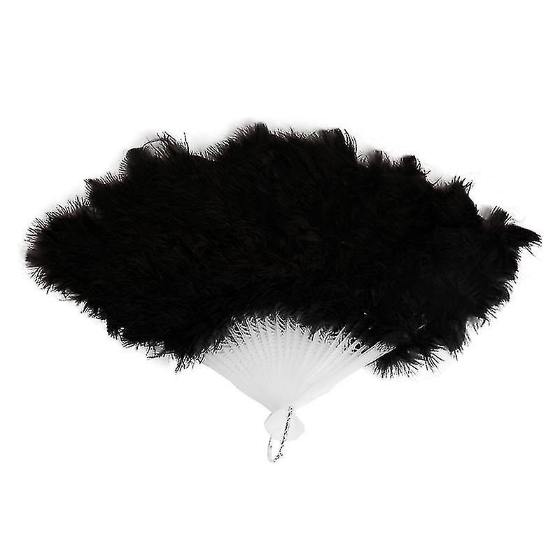 Design African White Feather Big Fan Ladies Wedding Feather Fan For Bride Single Side Feather Nigerian Feather Handfan