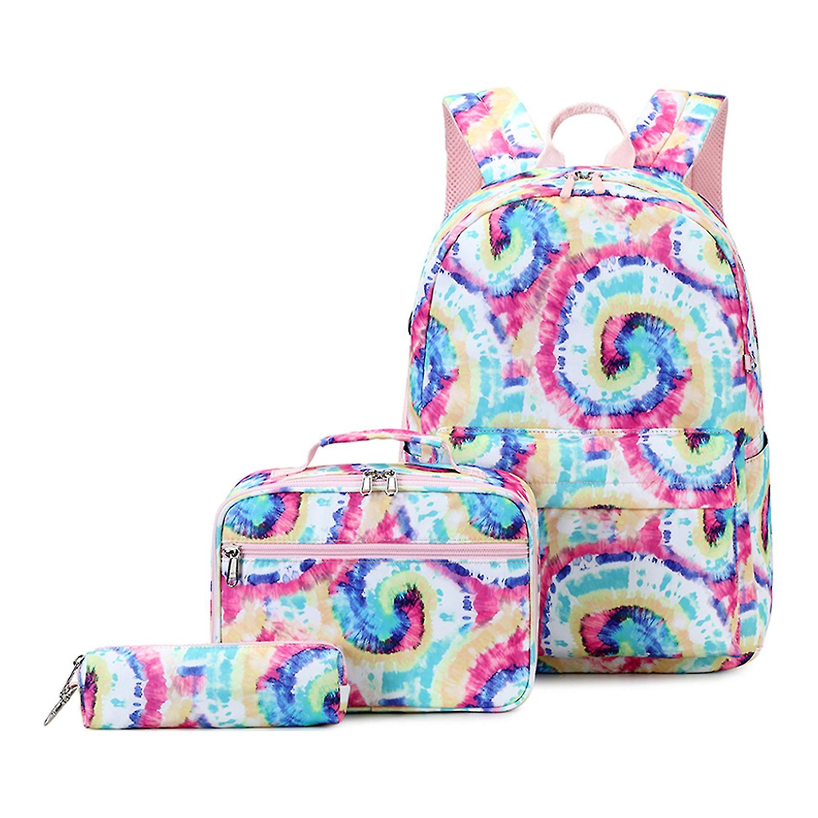 Zaini scolastici Zaino di moda per ragazze con borsa per il pranzo e astuccio 3 in 1 Set