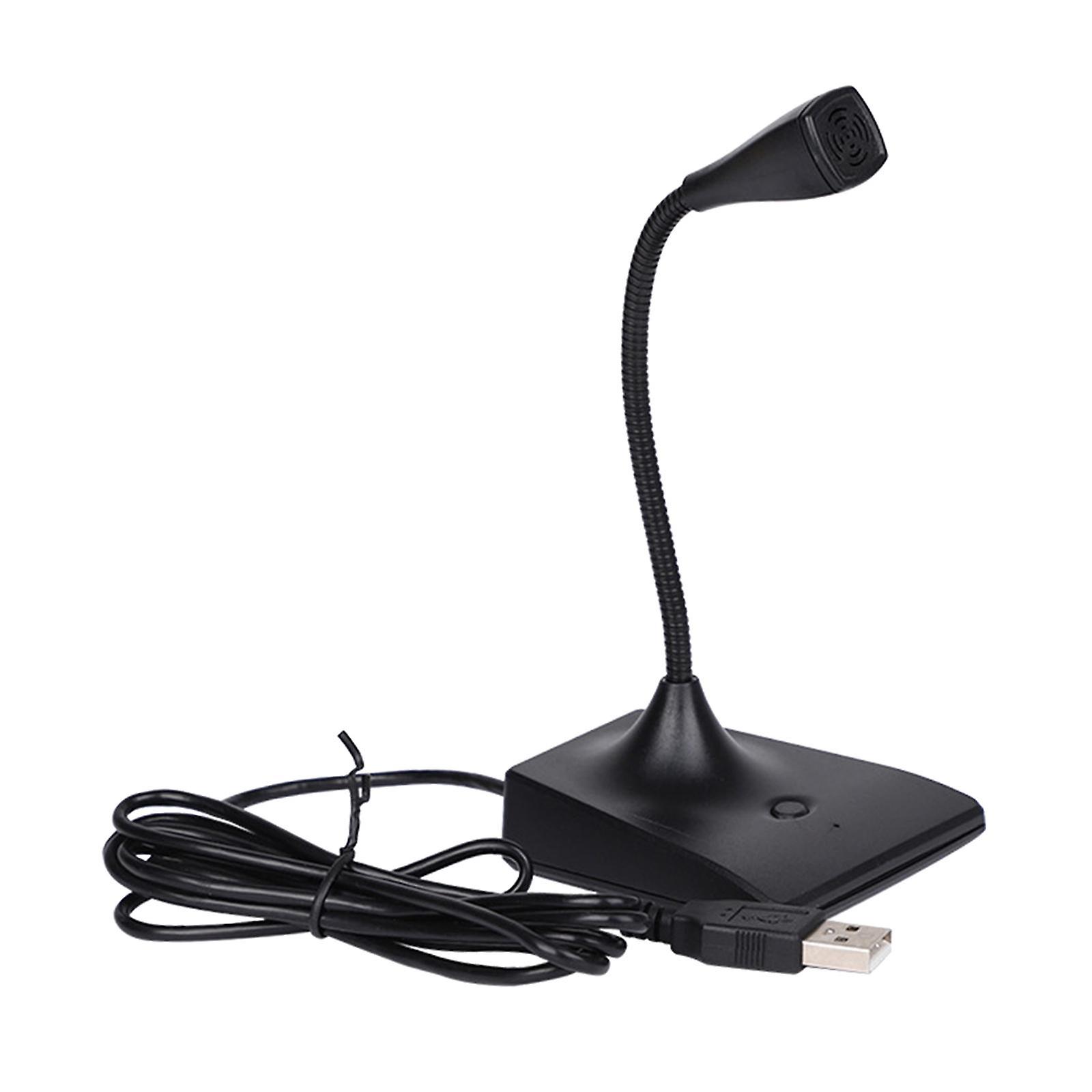 USB Computer Microphone Plug and Play Adjustable Gooseneck for PC Gaming