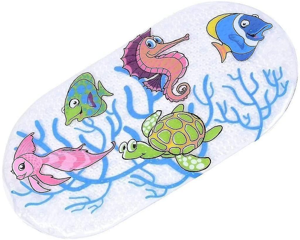 Non-slip Bath Mat With Suction Cups Cute Pattern Design 69 X 39 Cm