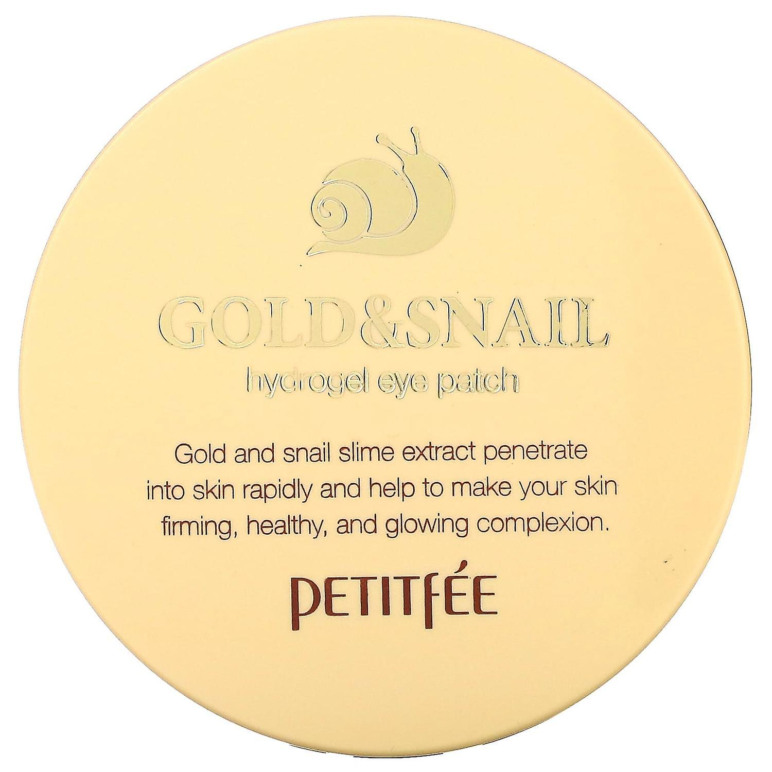 Petitfee, Gold & Snail Hydrogel Eye Patch, 60 Pieces
