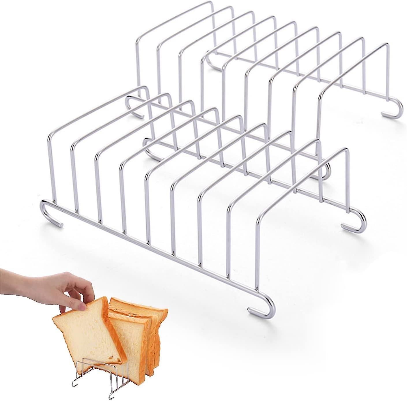 2 Pieces Bread Holder, 304 Stainless Steel Toast Rack, Kitchen Bread ...