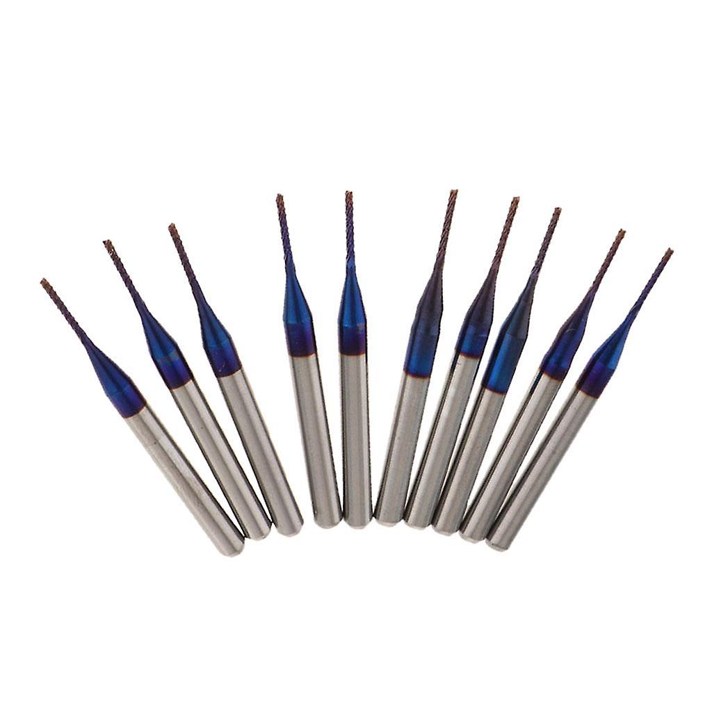 1/8 Shank End Mill Solid Carbide Blue Coated CNC Bit 1.3mm