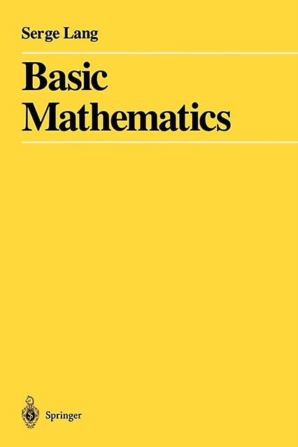 Basic Mathematics - Serge Lang - Paperback - English Book - Mathematics