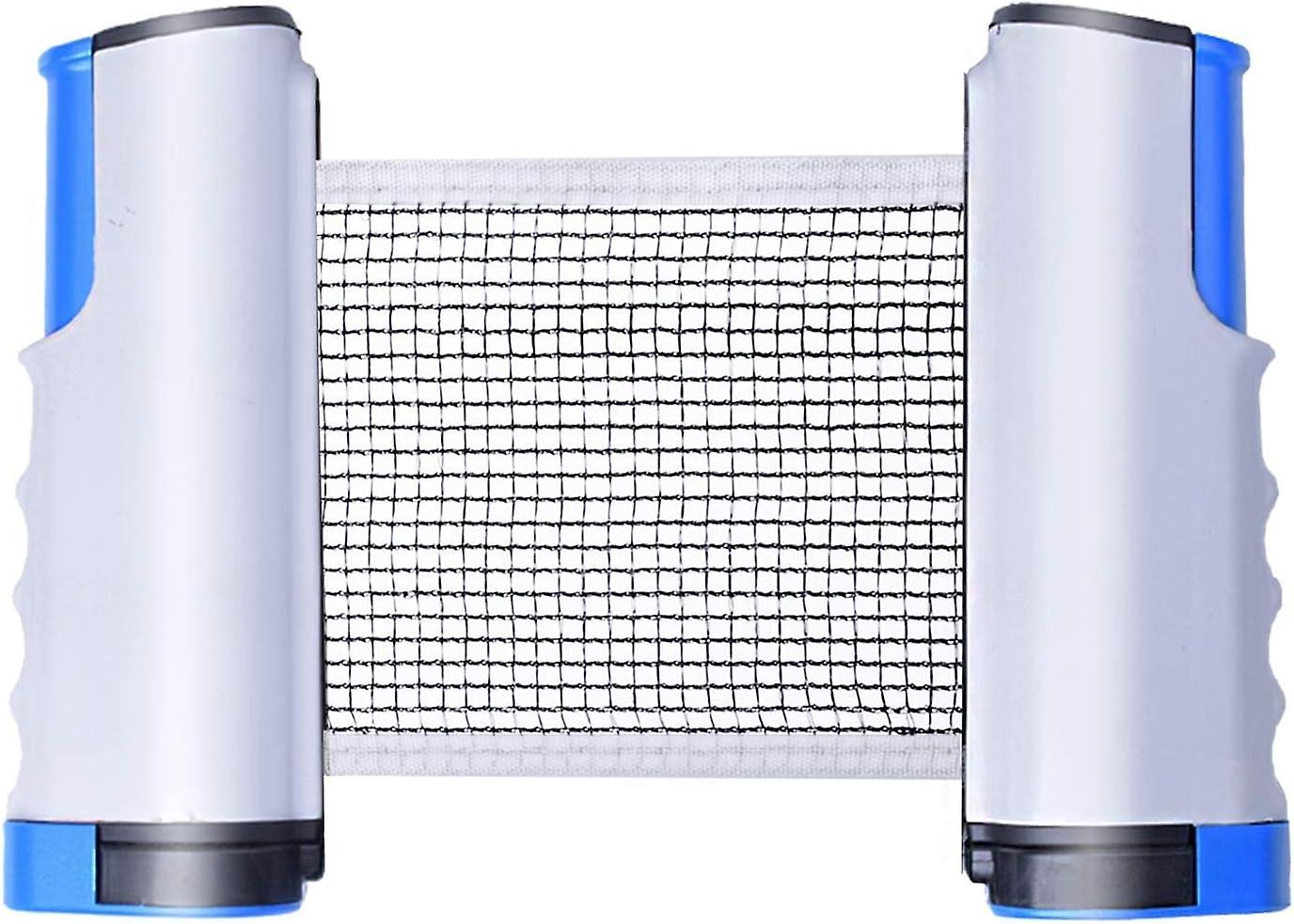 AURA Retractable Ping Pong Net, Portable Table Tennis Net Rack, Perfect for Ping Pong Table, Office Desk, Dining Table(GrayBlue)