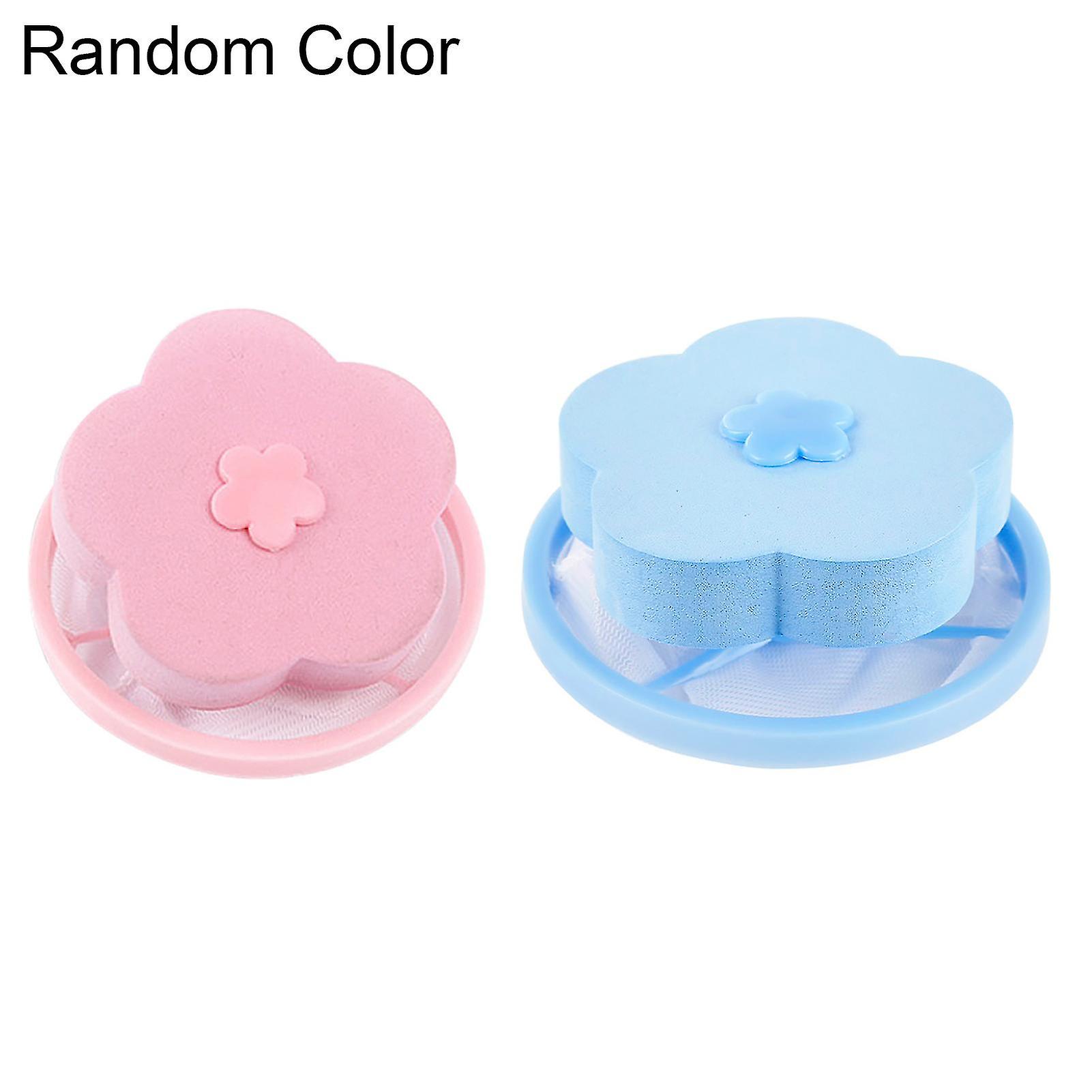 1/4pcs Reusable Flower Filter Net Floating Laundry Lint Pet Hair Catcher Remover