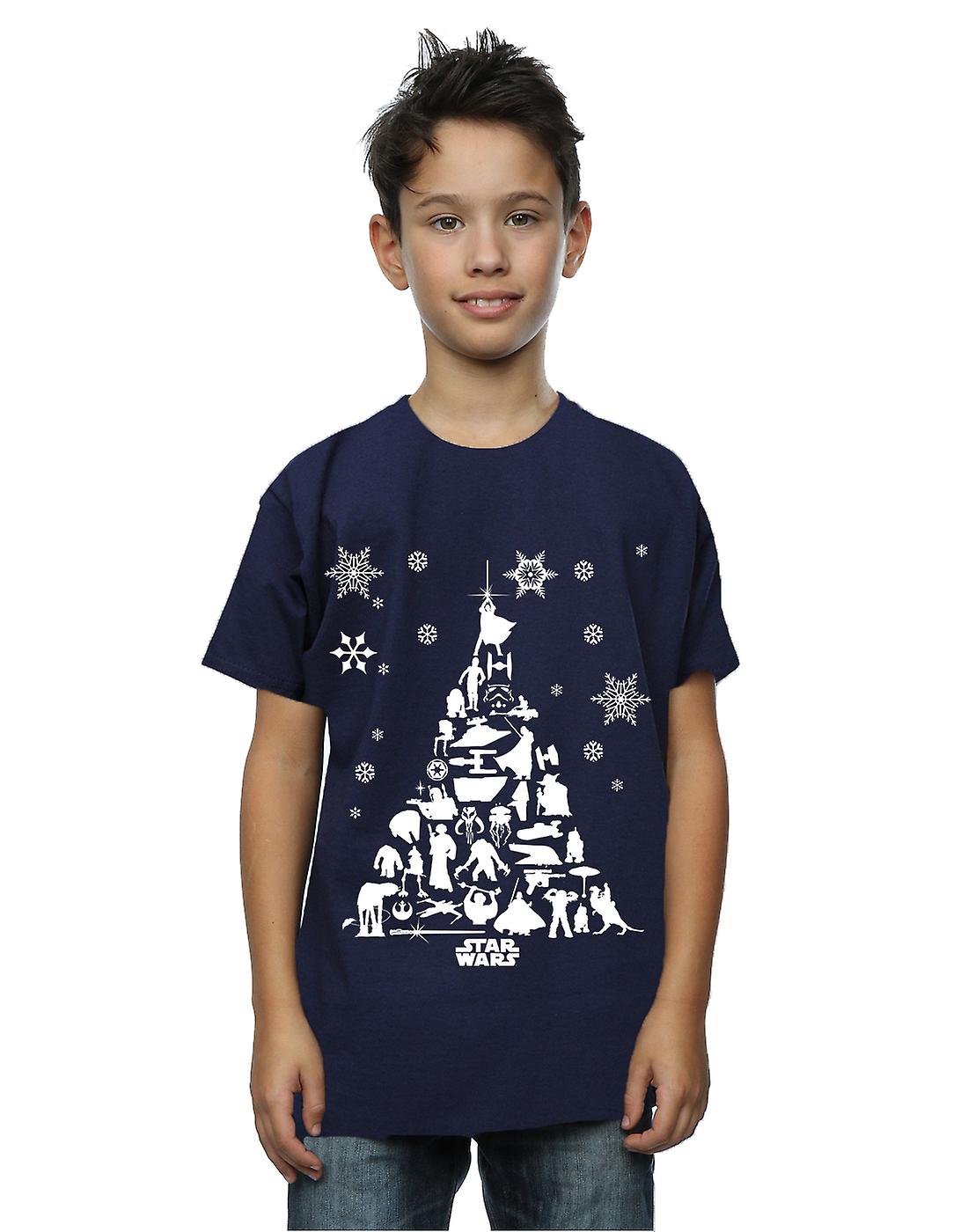 Star Wars Boys Christmas Tree T-Shirt