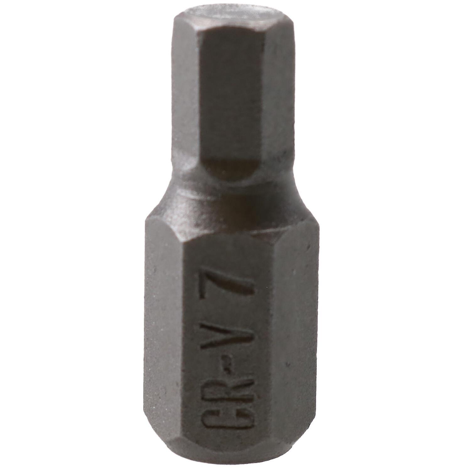 7mm Hex Allen Key Bit 30mm Length 10mm Shank Chrome Vanadium Hardened Tip