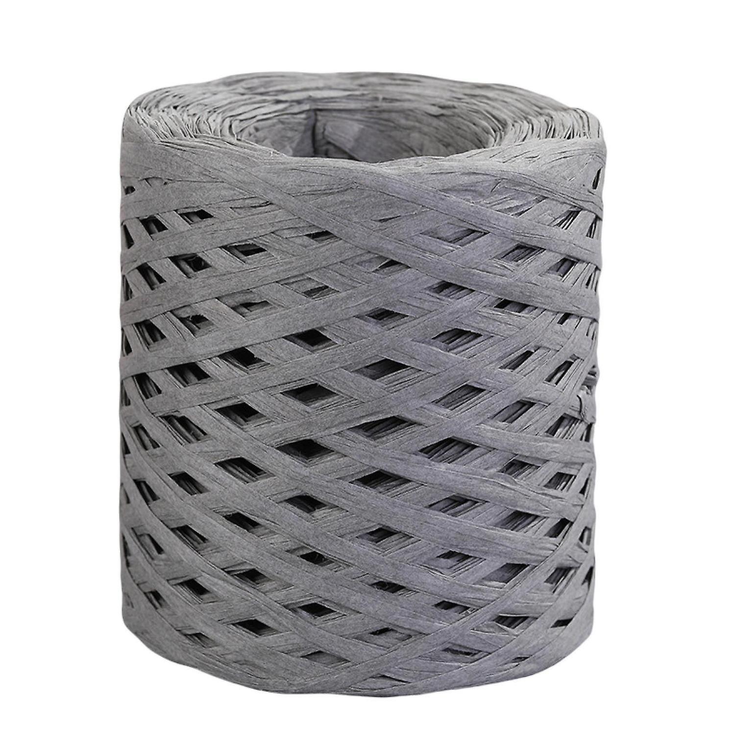 1 Roll Paper Cord Recyclable DIY Clear Texture Hand-knitted Wrapping Raffia Straw for Festival