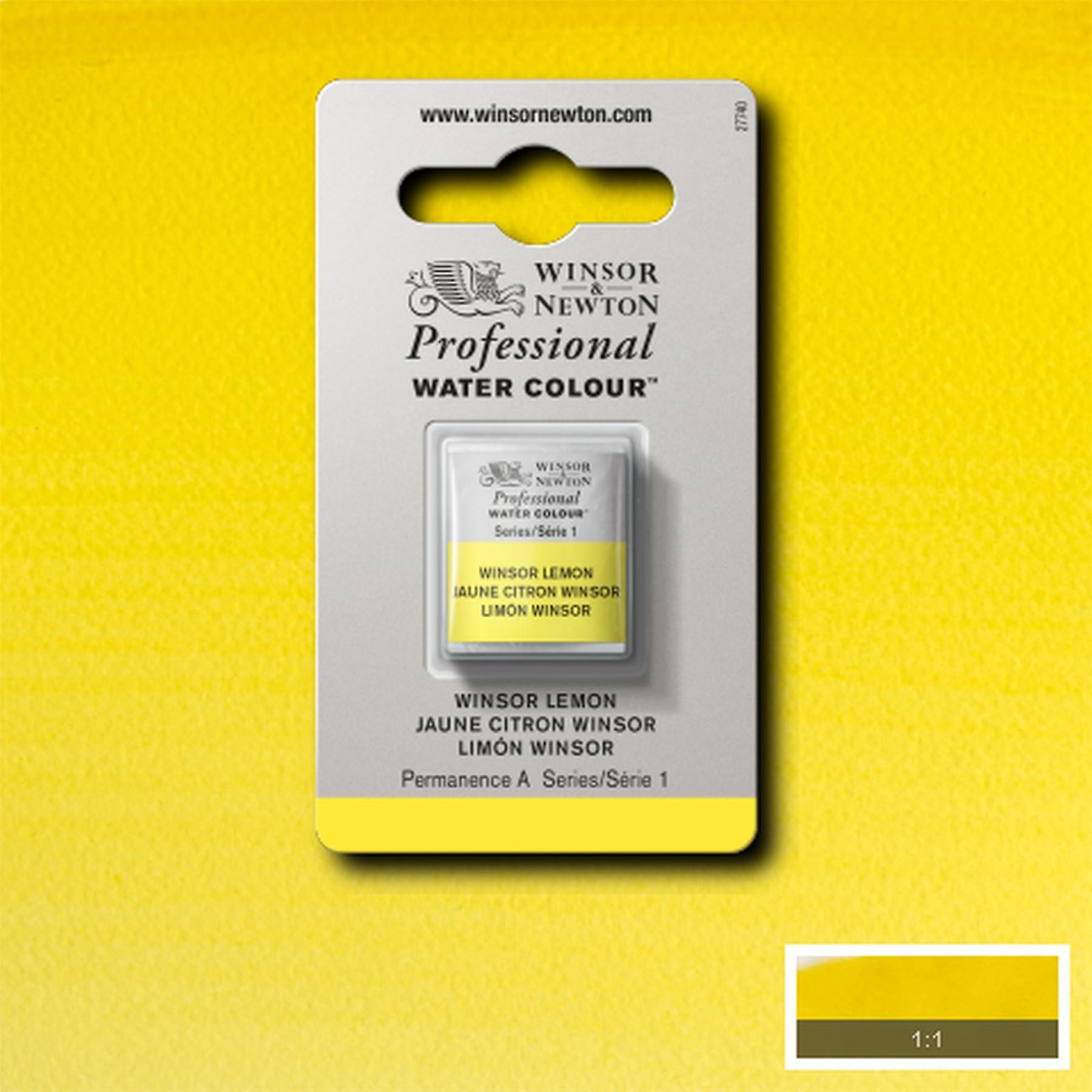 Winsor & Newton Professional Water Colour Half Pan - Winsor Lemon