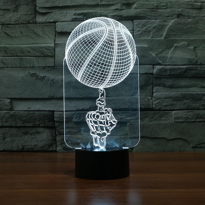 Basketball 3D Night Light, 16 Color Remote Control Version