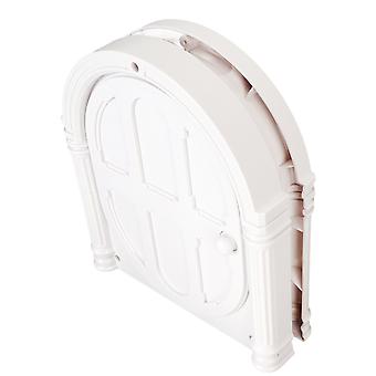 Arched Cat Door ABS Easy DIY Installation Safe Durable Flapless Pet Interior Door for Cats Puppy White