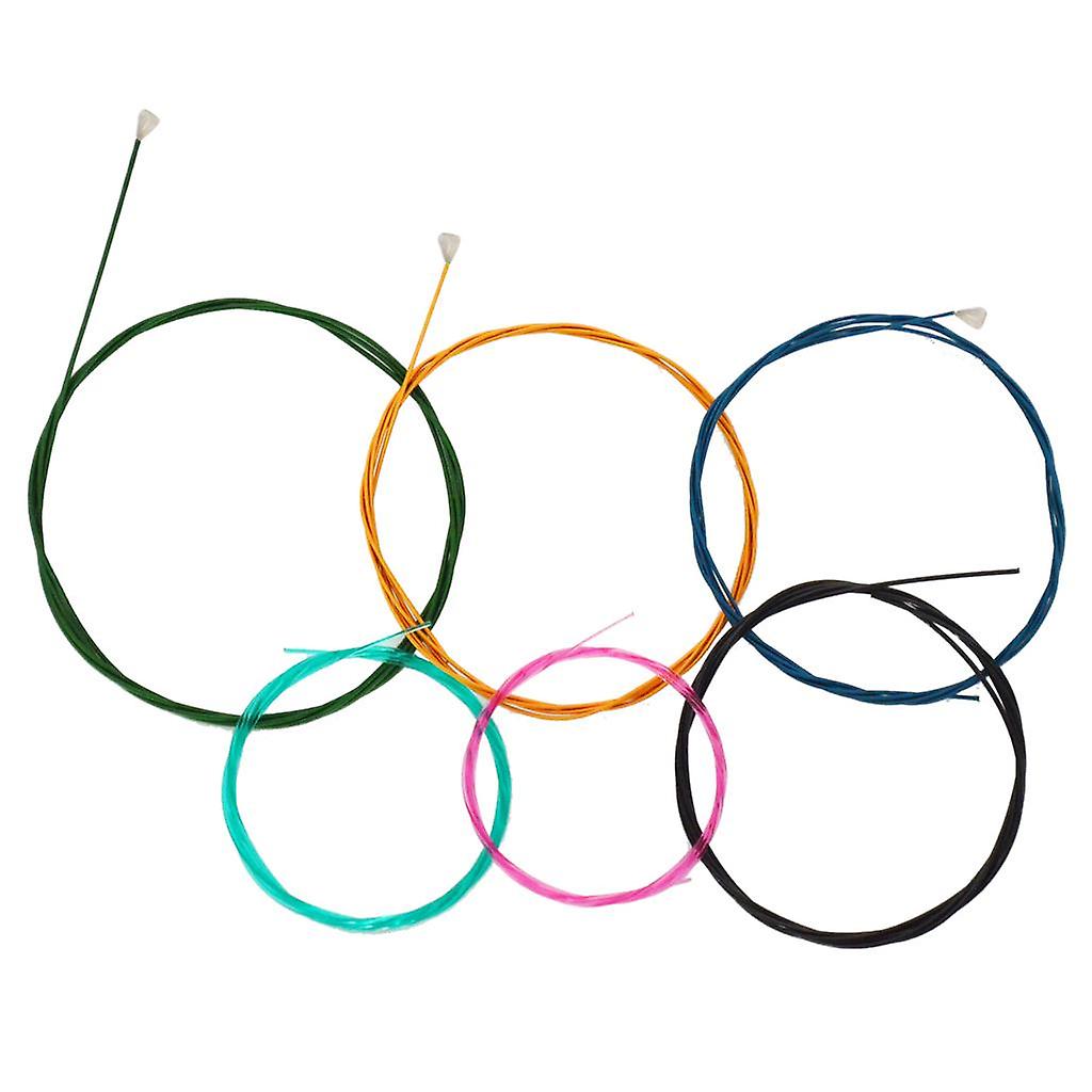 Multi Colored Nylon Folk Guitar Strings Set for 6 String Guitar