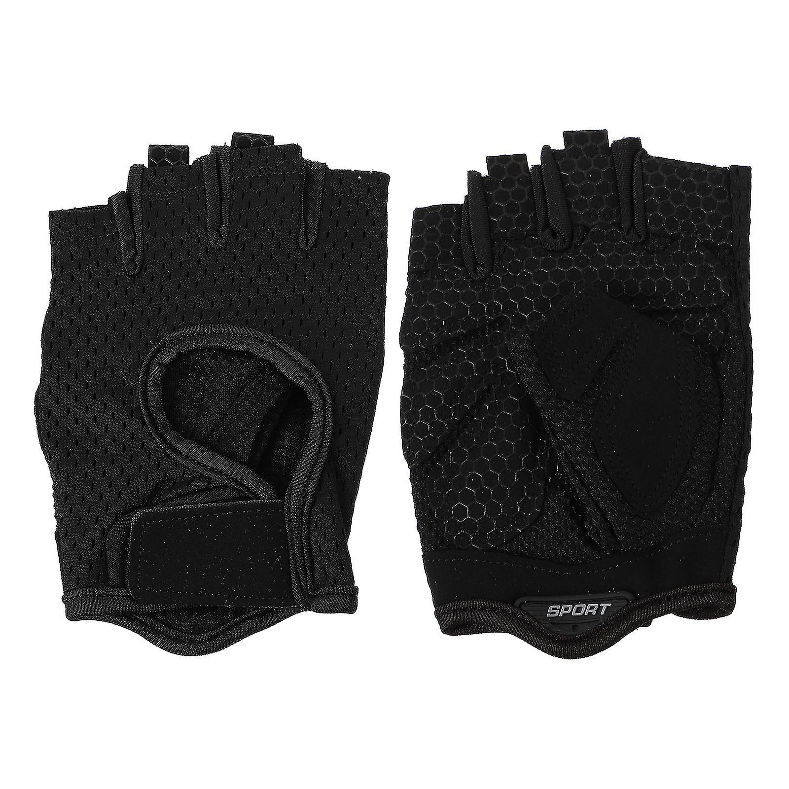 1 par cykelhandskar för utomhusbruk, andningsbara halvfingerhandskar, sporthandskar