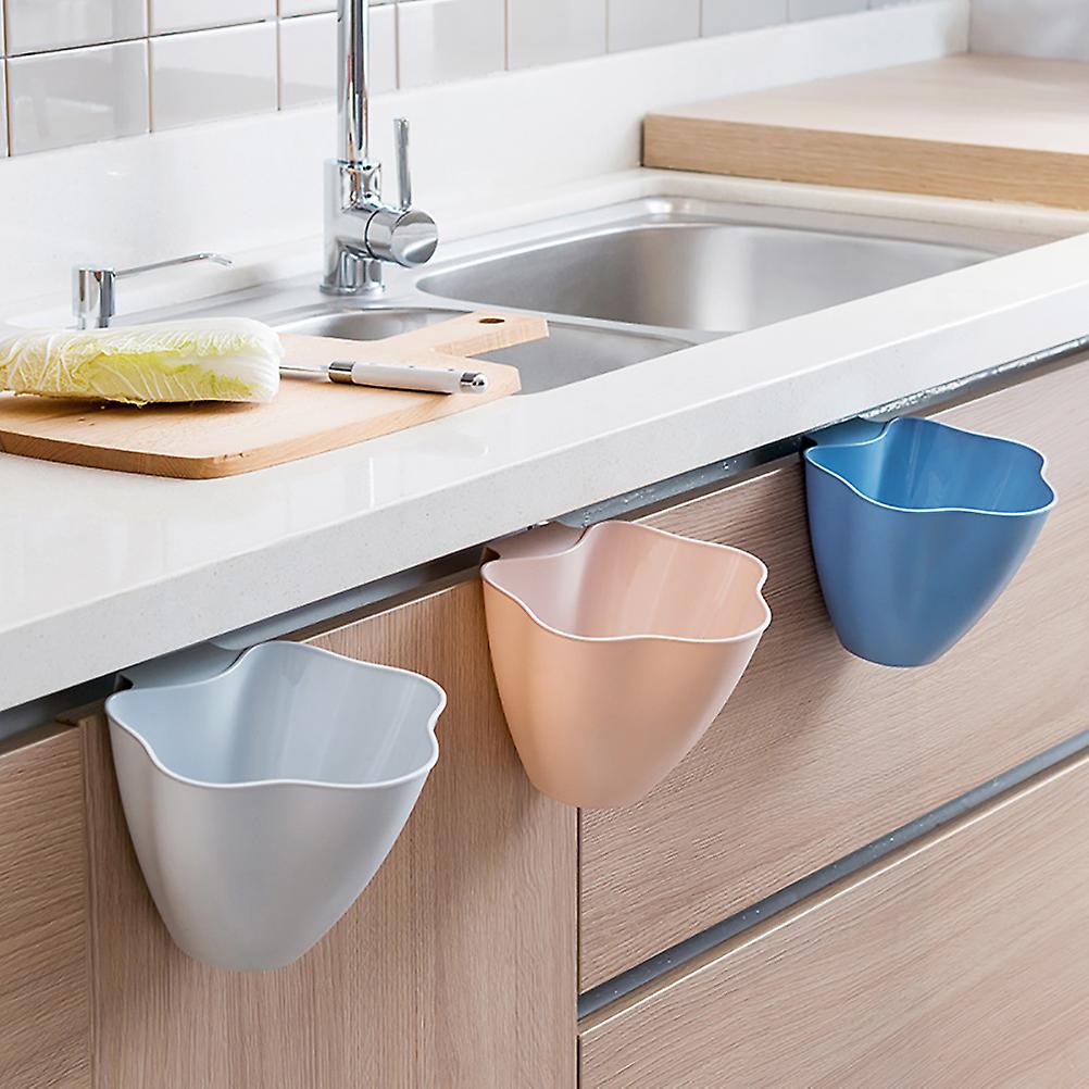 Kitchen Mini Cabinet Door Hanging Basket Trash Bin Garbage Container Hanger for Bathroom Kitchen