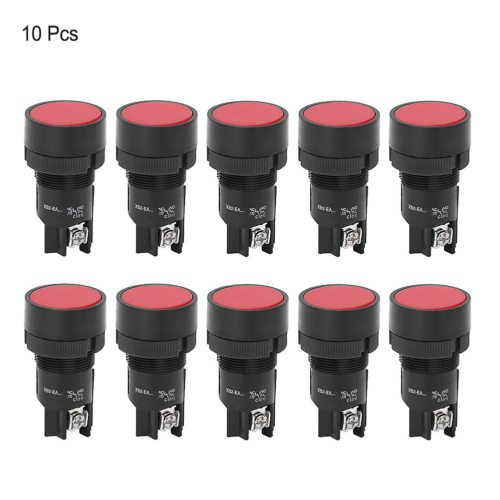 10pcs XB2-EA Push Button Switch 660V 10A Series Control Switch Red Reset Button XB2-EA145