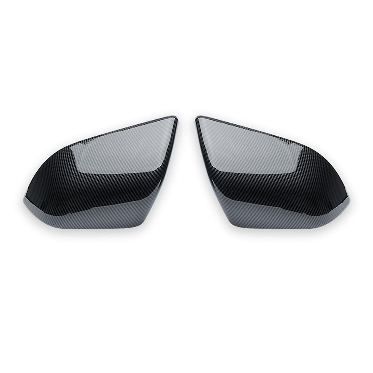 For Model Y Model 3 Side Door Mirror Caps Side Mirror Caps Reverse Mirror Caps,Glossy Carbon Fiber