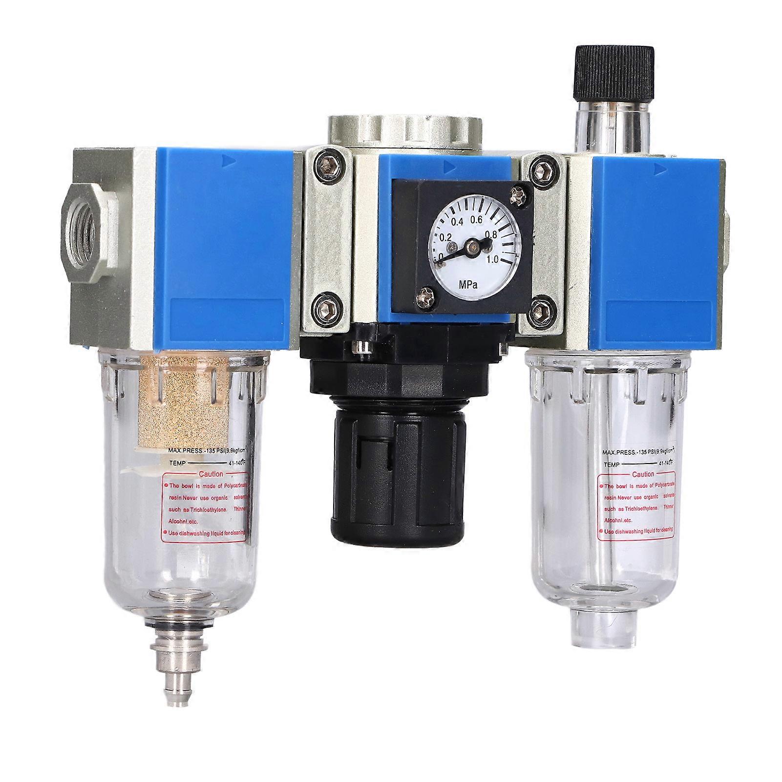 Compressed Air Filter Regulator Lubricator Combo Water Oil Separator 3 in 1 3 UnitGC200-06