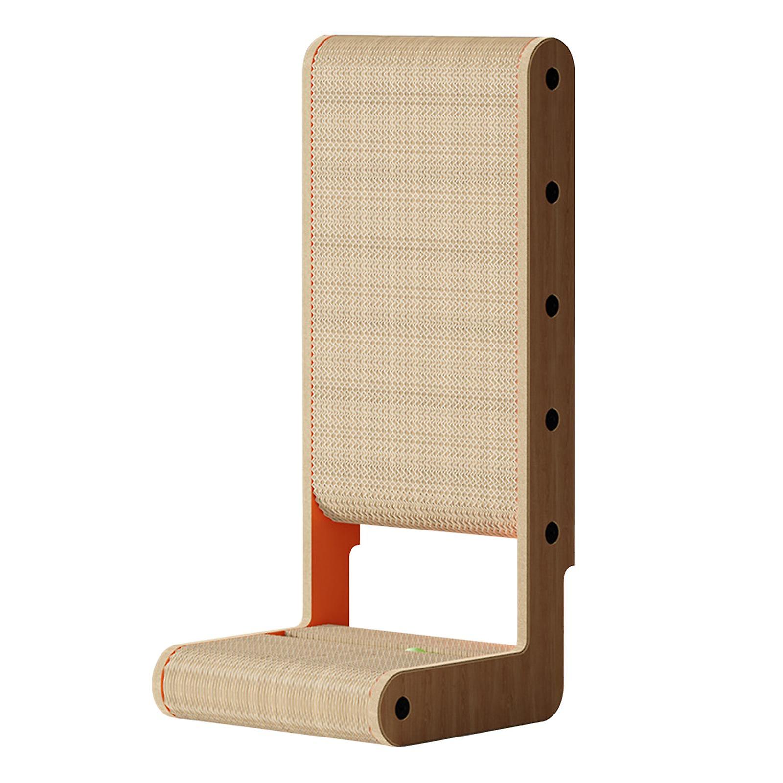 L Shaped Cat Scratcher Cat Scratch Pad Sturdy Saving Space Built in Toy Ball Size L