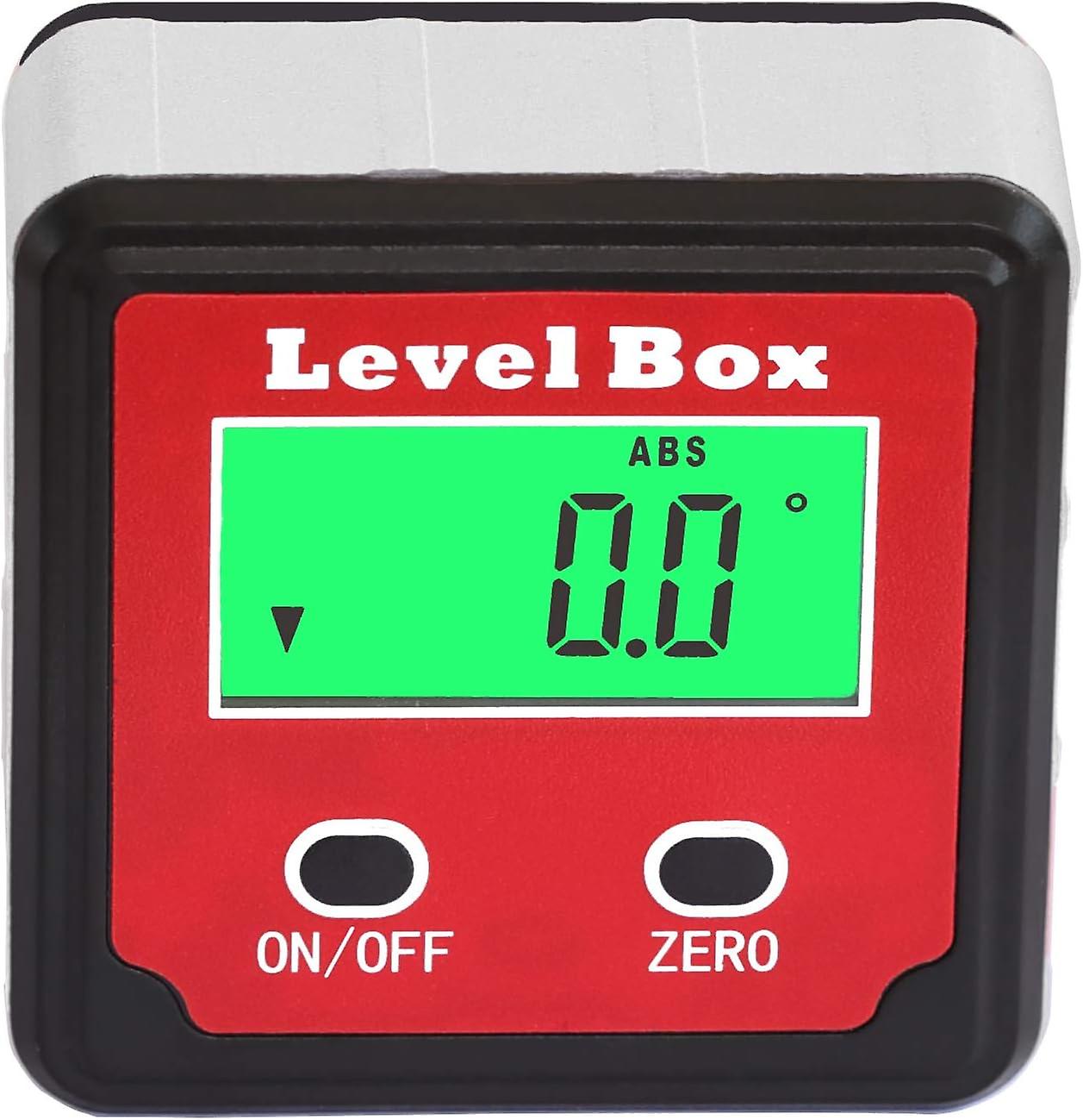 Waterproof Digital LCD Angle Inclinometer Angle Box Bevel Box Level Box Angle Box Built-in Magnets