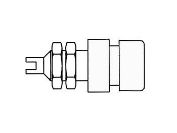 Insulated 4 mm socket / white (Car 20)