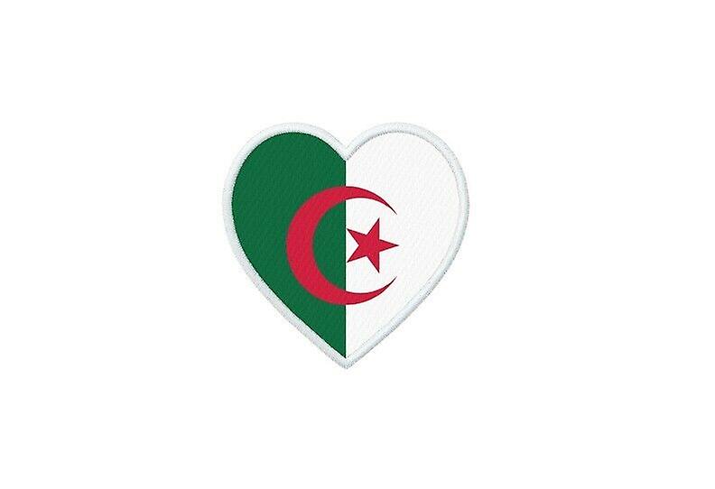 Patch badge ecusson prints thermocollant flag heart DZ algerie