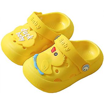 Veeki Sandals Boys Girls Cute Cartoon   Kids Slippers  Children's Slippers For Summer ------Yellow31-32