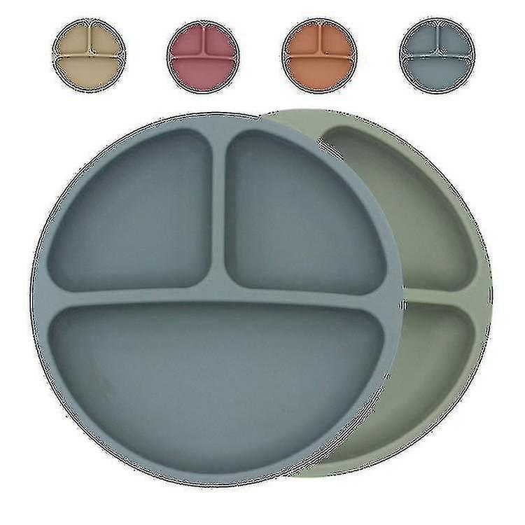 Safe Silicone Dining Plate for Babies - Cute Cartoon Design, Training Tableware