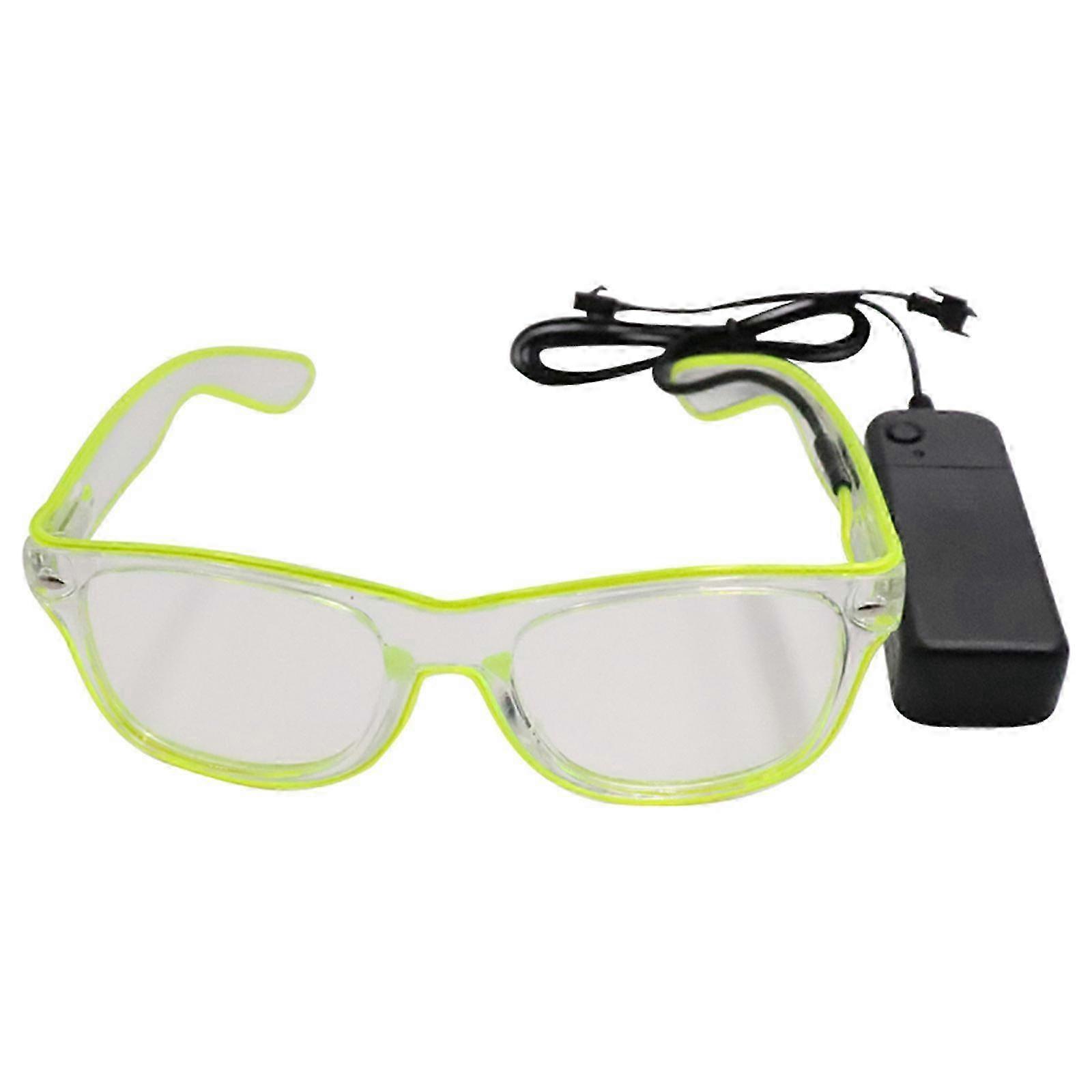 LED Glasses 10 Colors Optional Light Up El Wire Neon Rave Glasses Twinkle Glowing Party Club Holiday Bar Decorative Glasses