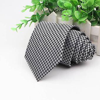 8cm Classic Jacquard Woven Ties for Men Fashion Plaid Dot Belt Tie Wedding Ties Solid Casual Accessories Necktie Gift