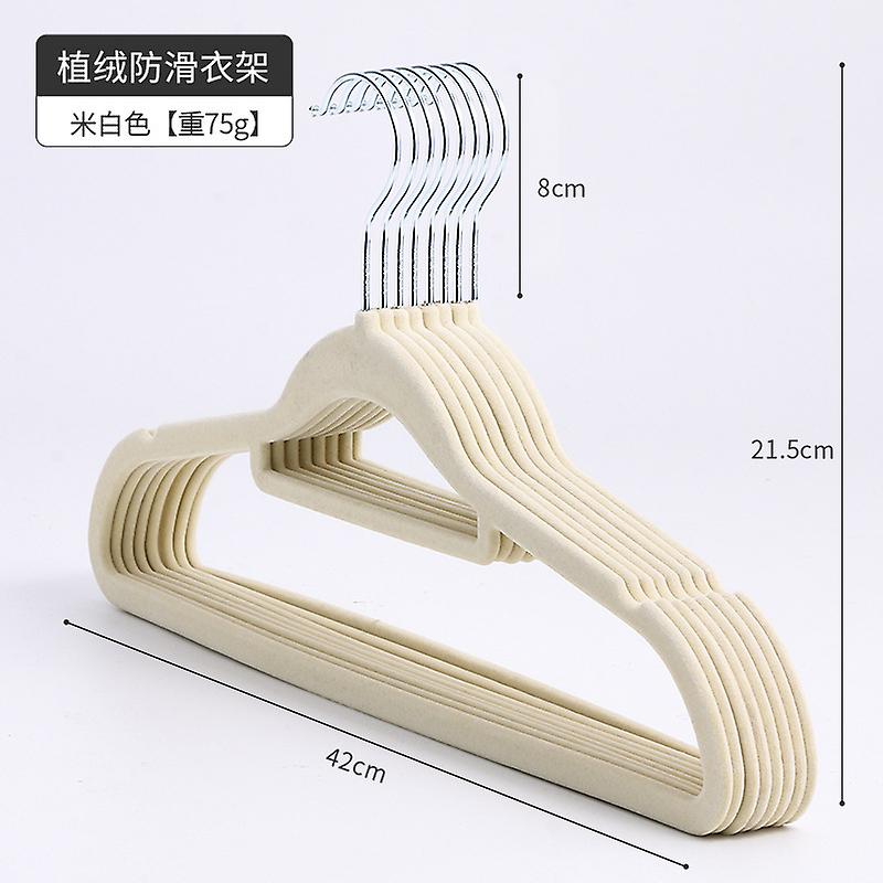 10 Pcs Flocking Material Drying Hangers Strong Bearing Capacity Hanging Rack for Kitchen