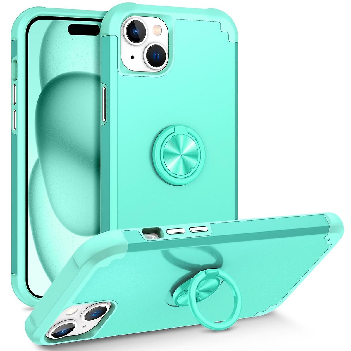 For iPhone 15 Rotating Ring Holder Magnetic Phone Case