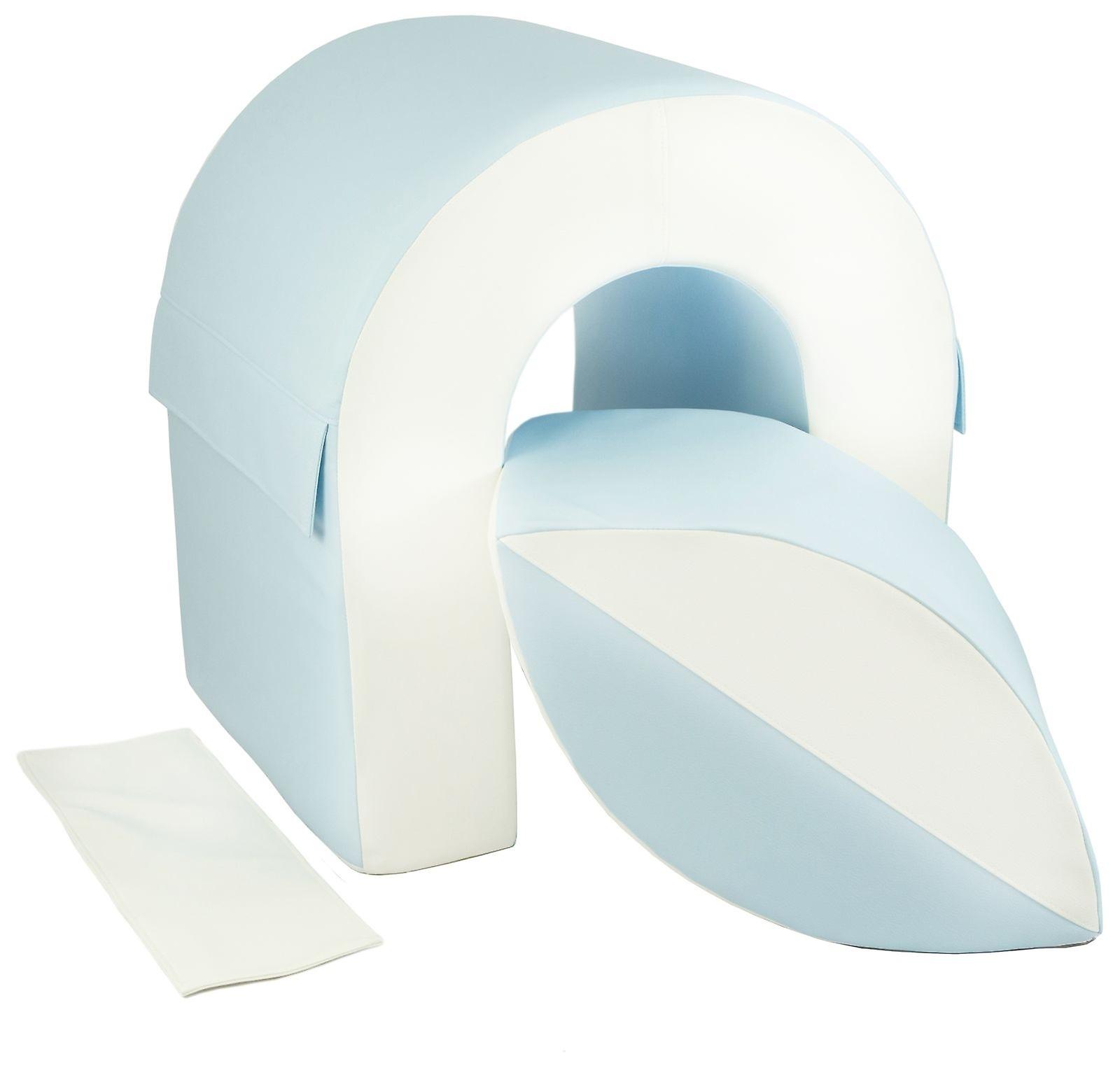 Foam blocks - 2 pieces - white and blue - 65cm high