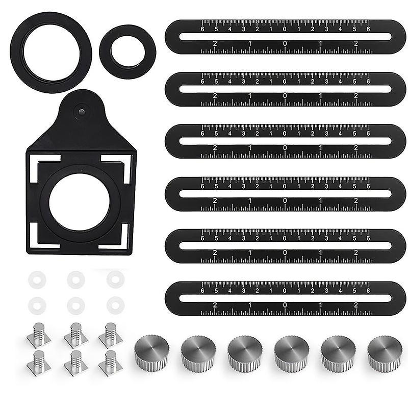 Multi-angle Ruler Six-fold Folding Positioning Punching Tool For Woodworking
