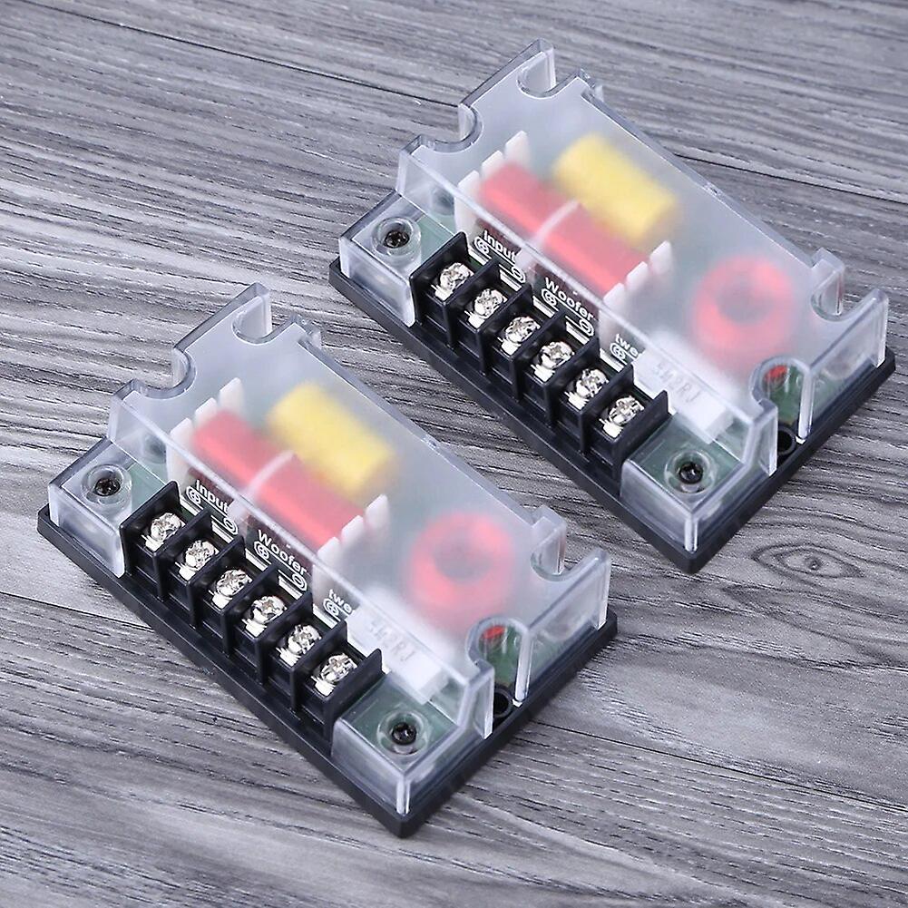 2 Pcs Car 2 Way Audio Frequency Divider Audio Speaker Woofer  Wave Filter