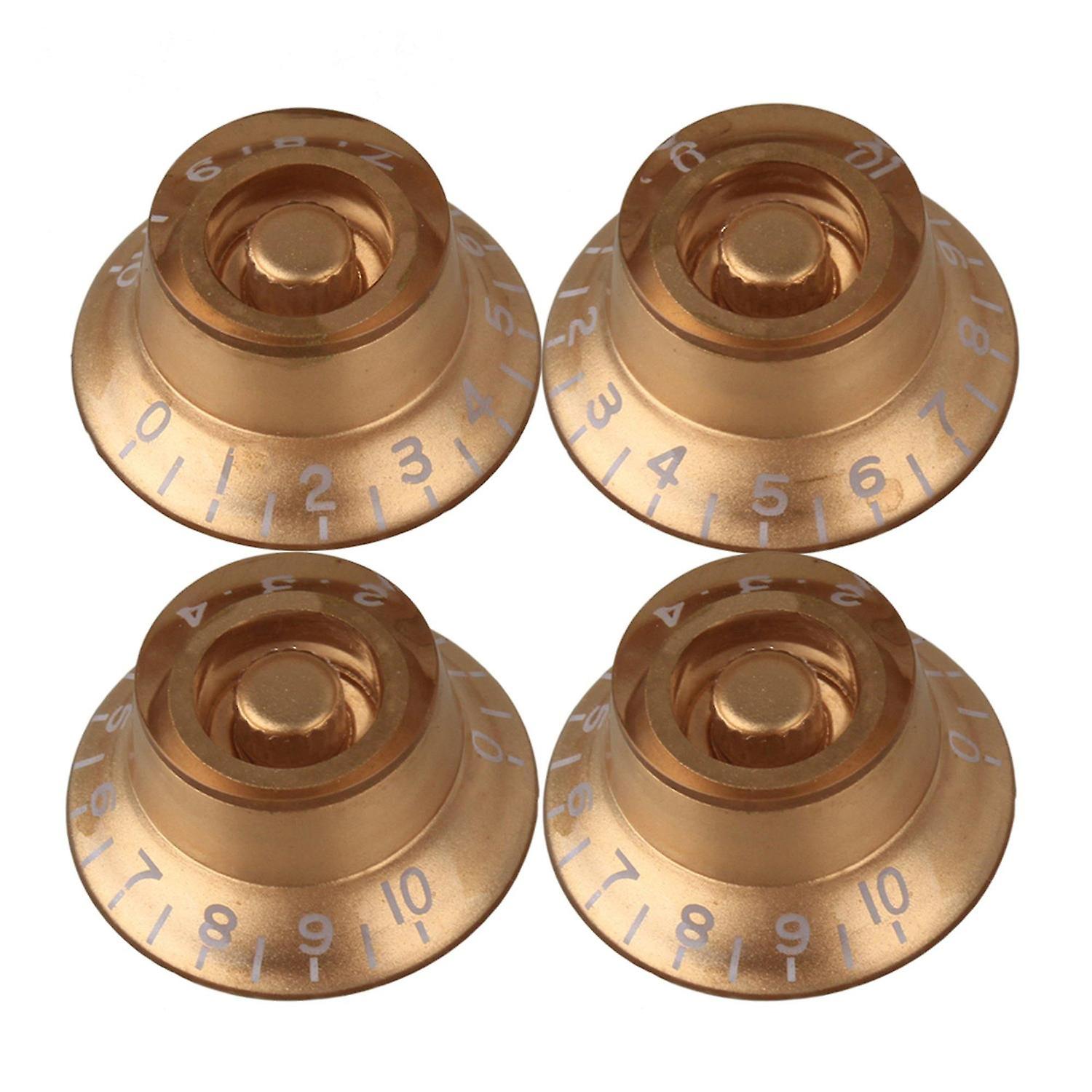 For SET OF 4 TOP HAT SPEED KNOBS FOR GUITAR / GOLD WS4143